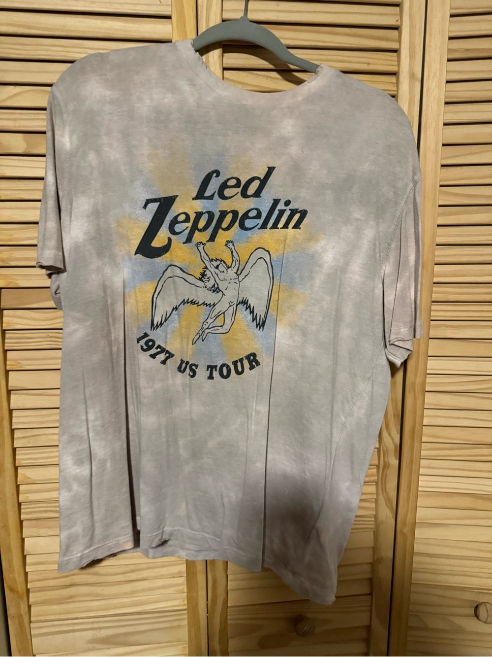 Led Zeppelin 1977 US Tour Graphic Tee - Light Gray